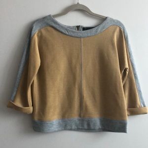 SANCTUARY Cropped Top | Yellow & Grey